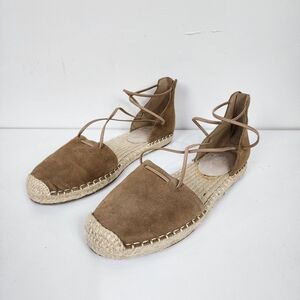Eileen Fisher Tan Espadrille Flats, Size 8.5